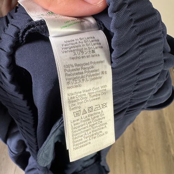 J.Crew Jamie Pants WMNS 22 Plus Navy Blue Elastic Waist High-Rise Slant Pockets - Picture 6 of 7